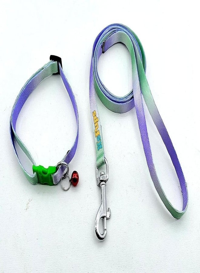 KsPups Dog Collar and Leash Set Puppy Rainbow Color, Adjustable Nylon Collar with Leash for Small Dogs, Quick Release and Breathable Collar Set for Puppies, Dog & Cat 10 MM (Pack of 1) - Image 3